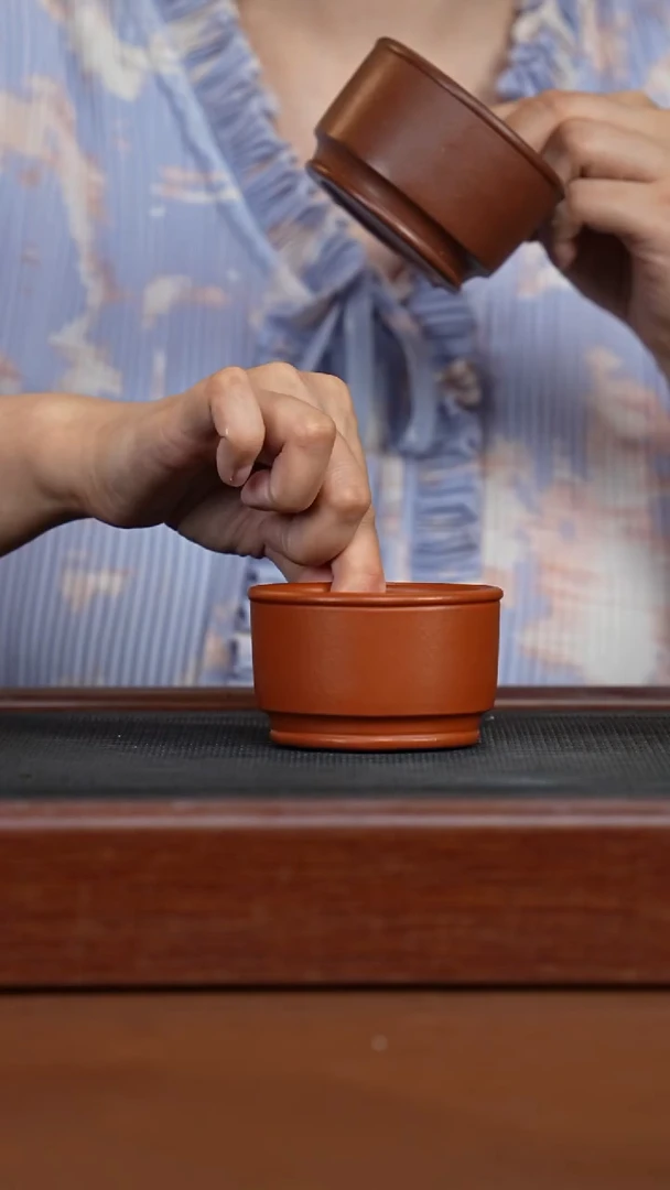 茶壶紫砂朱泥马蹄杯