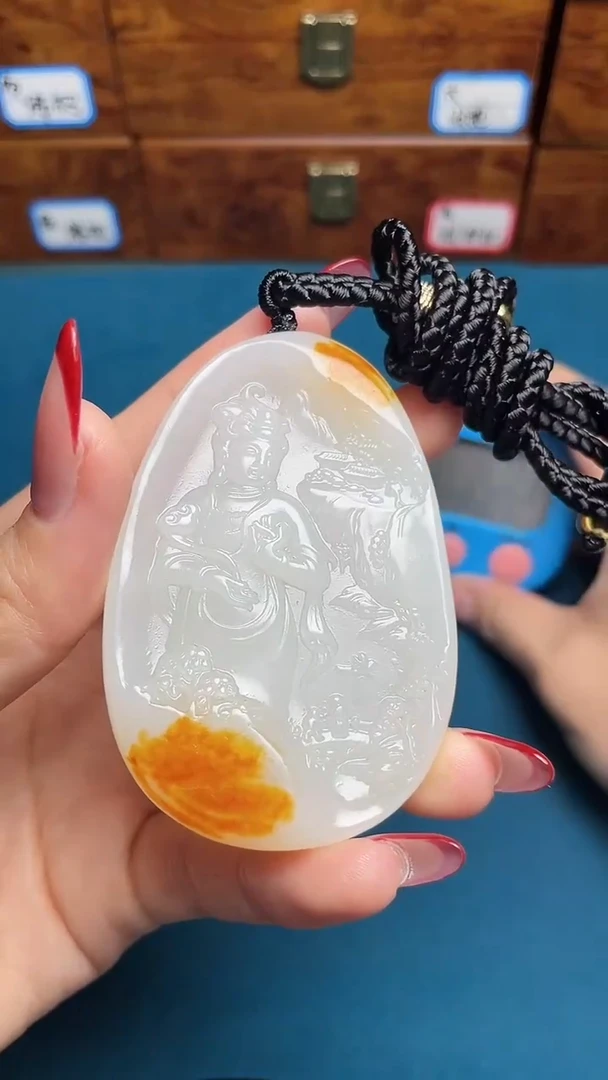 和田玉未镶嵌挂件和田玉