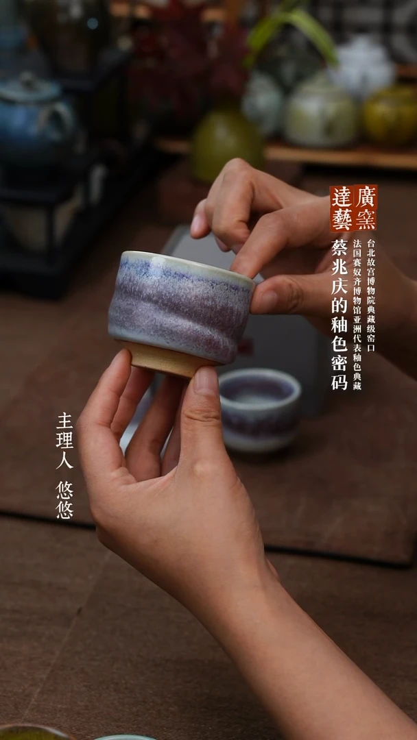广达窑 姹紫嫣红中茶碗