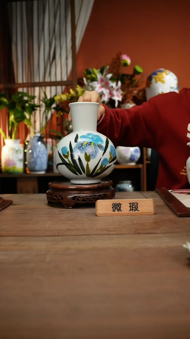 当代高温釉下彩手绘陶瓷餐具
