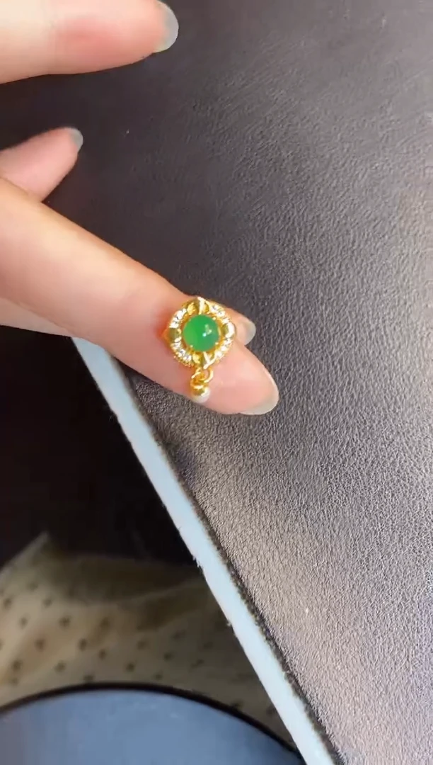 吊坠(不含链)银S925镶嵌翡翠1