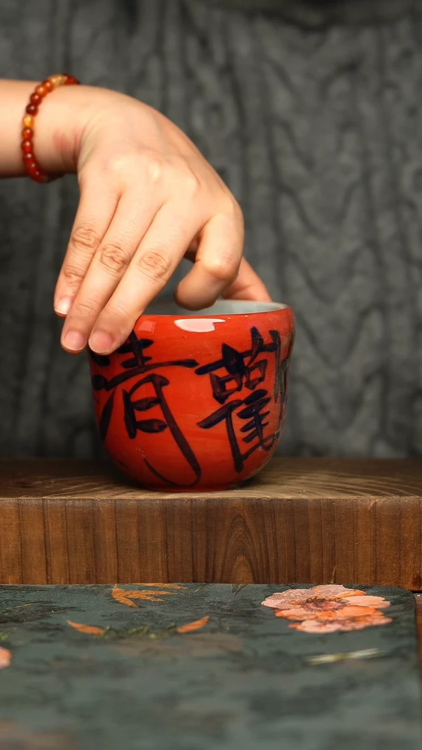 杯釉下彩手工手绘同款陶器