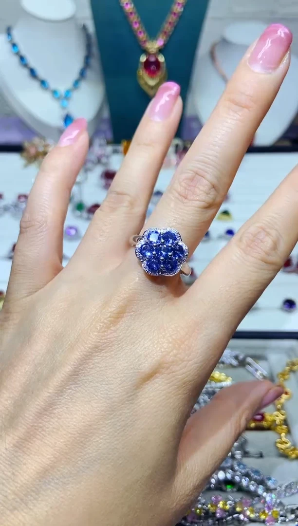 银S925镶嵌耳饰紫晶1