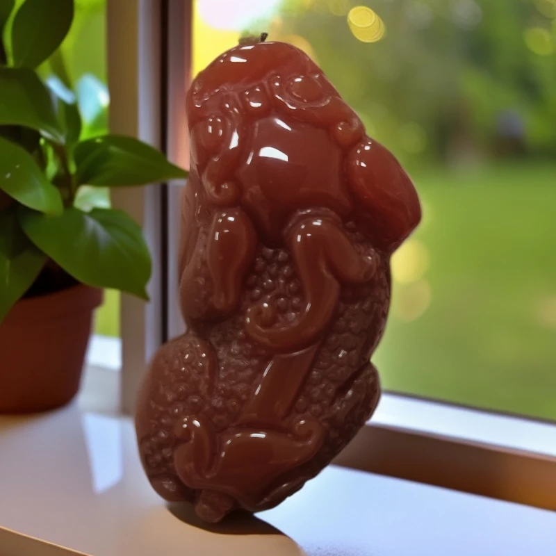 玛瑙 红貔貅 吊坠 带礼盒