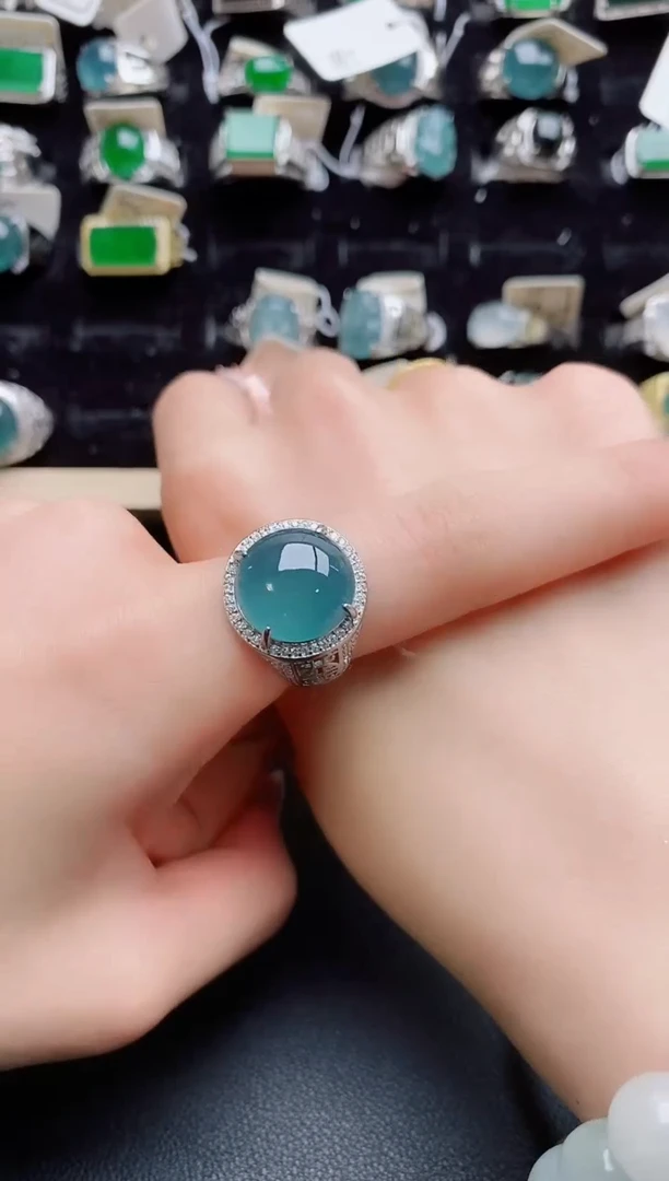 【闪购商品】翡翠戒指银S925镶嵌32131