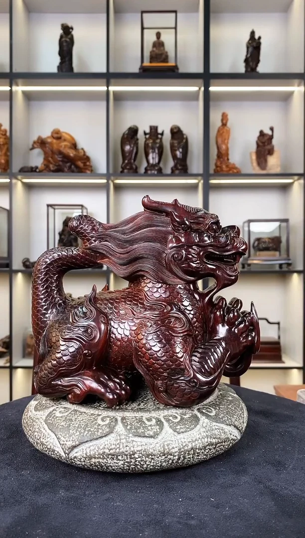 把件小叶紫檀j****s麒麟