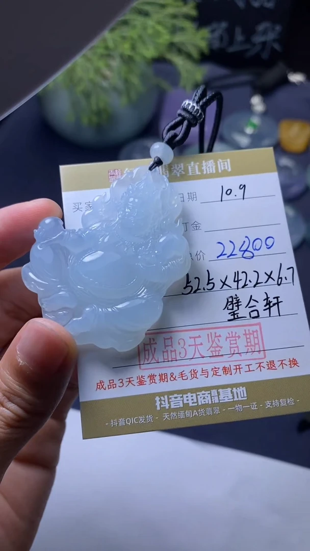 颈饰未镶嵌翡翠财神挂饰