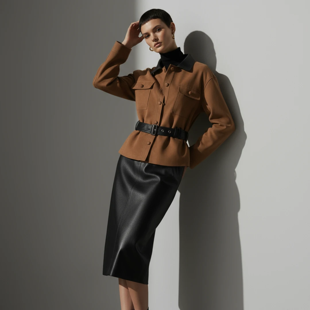 2025秋季新款高级感气质拼接百搭短外套HBZW800015