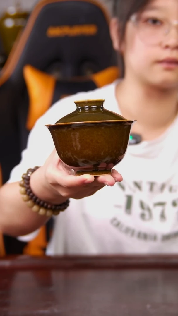 兩才盖碗原矿釉煤窑烧制