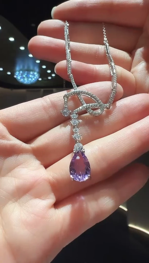 【闪购商品】紫晶颈饰银S925镶嵌7】多样性发其一