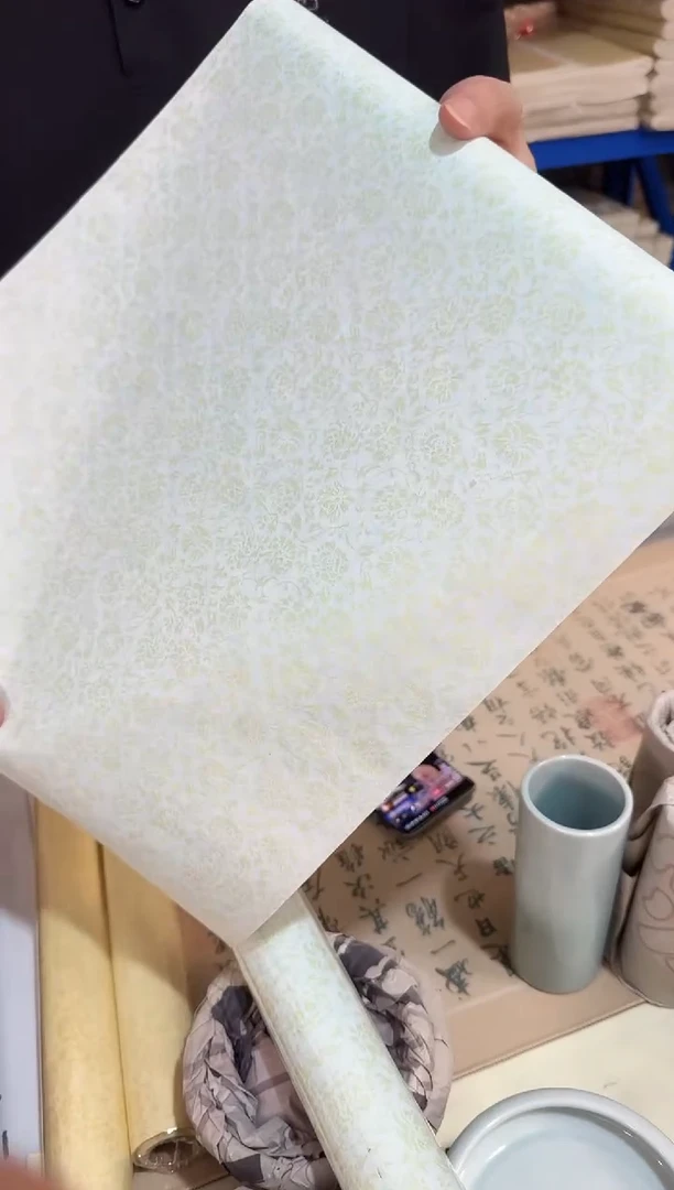 唯纸坊10米金菊蓝色1卷