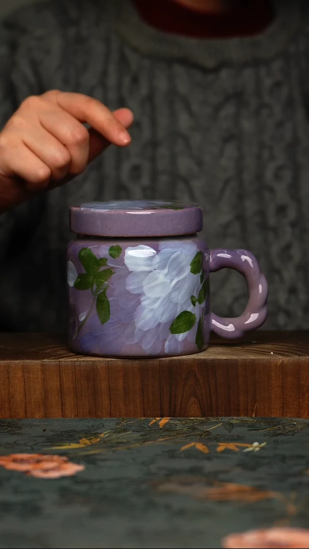 瓷片釉下彩手工手绘同款陶器