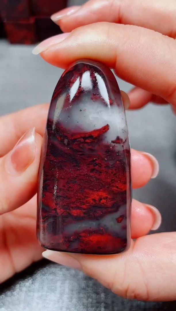 玉桂林鸡血玉素章--9