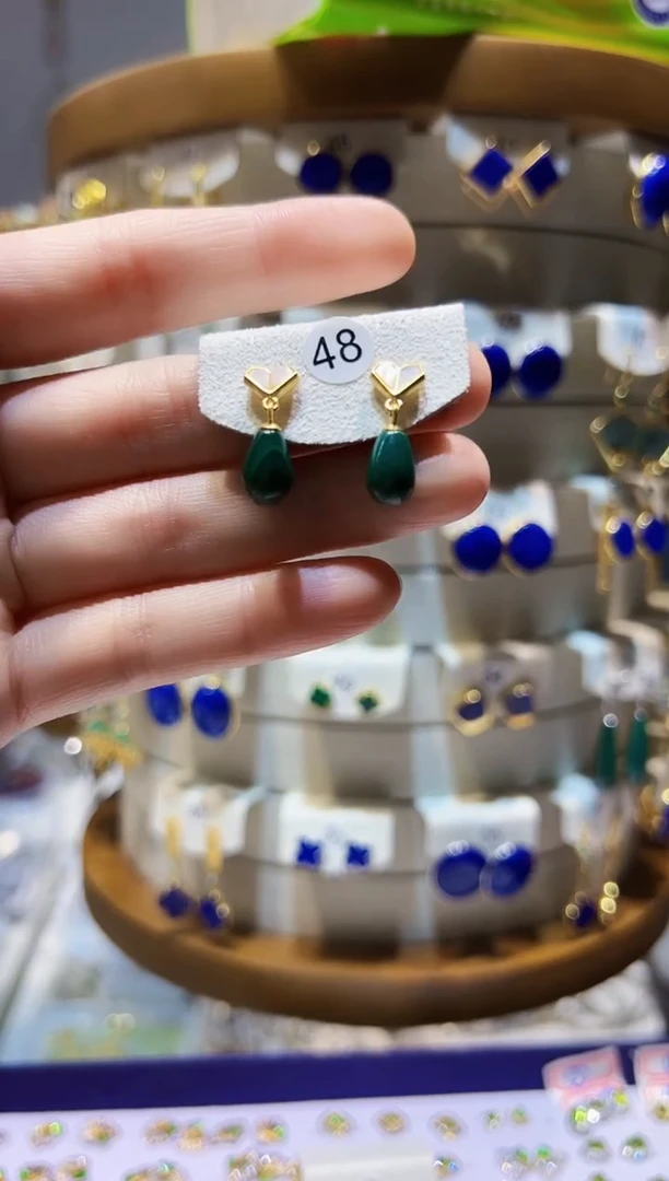 银S925镶嵌青金石耳饰耳饰