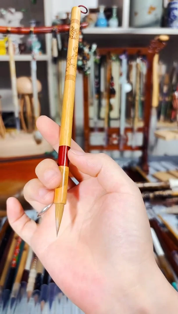 黄杨木雕刻纯狼毫中小楷