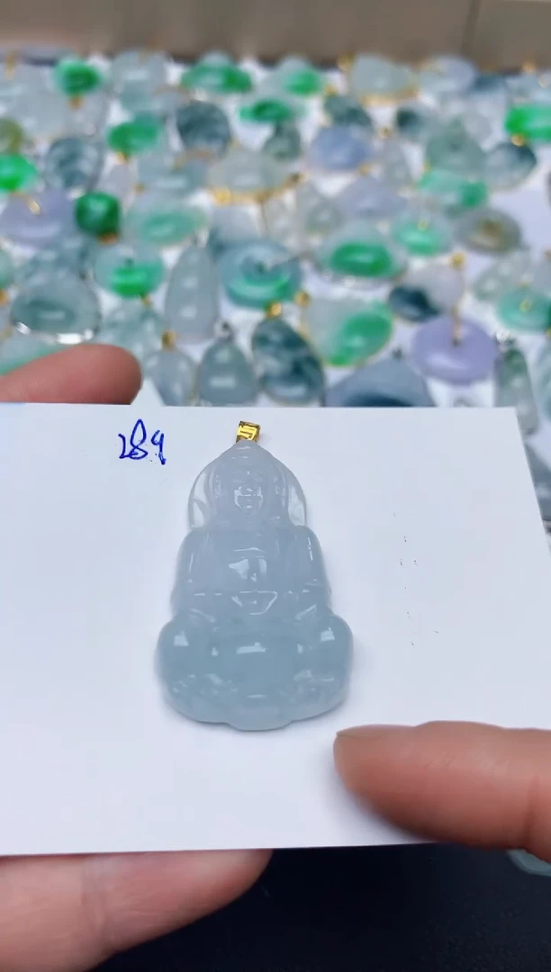 【闪购商品】翡翠颈饰18K金镶嵌天然翡翠A货