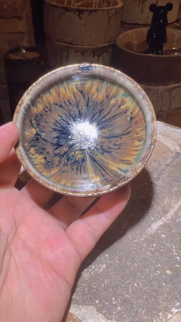 茶盏幽**境88落灰柴烧建盏主人杯