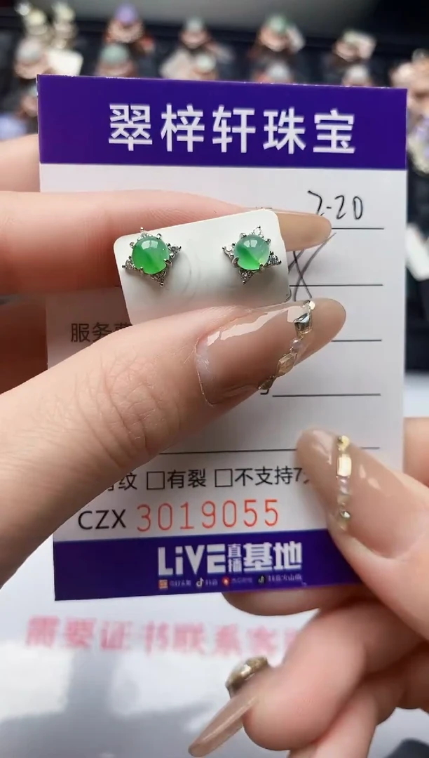 【闪购商品】翡翠戒指银S925镶嵌/9055