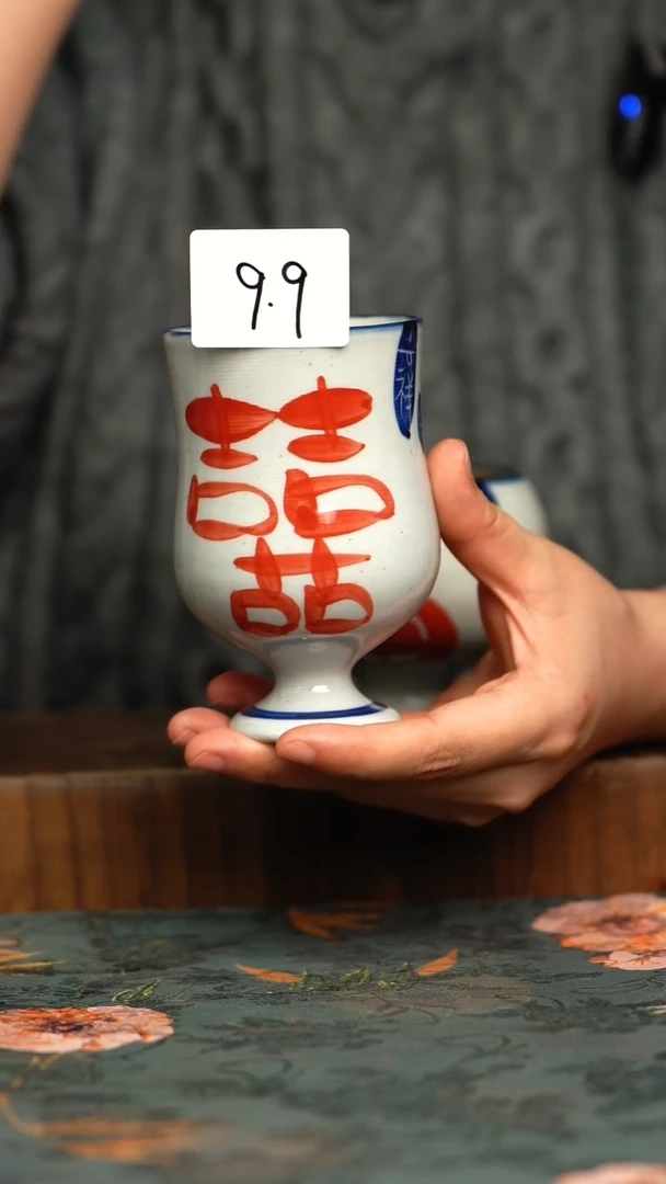 杯釉下彩手工手绘同款陶器