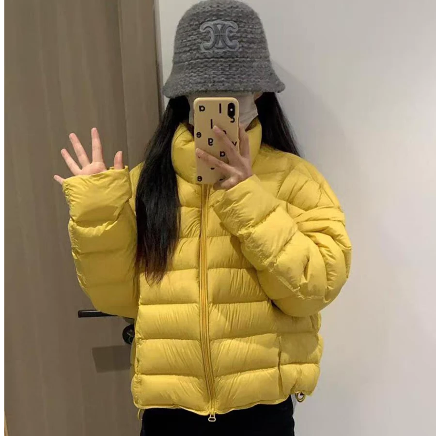 2025新款韩版立领简约时尚排骨款羽绒服外套