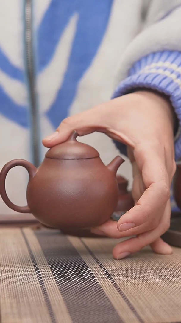 【闪购商品】紫砂茶杯紫泥茄瓜140cc