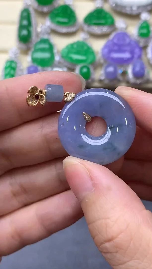 颈饰18K金镶嵌翡翠346国好珍宝