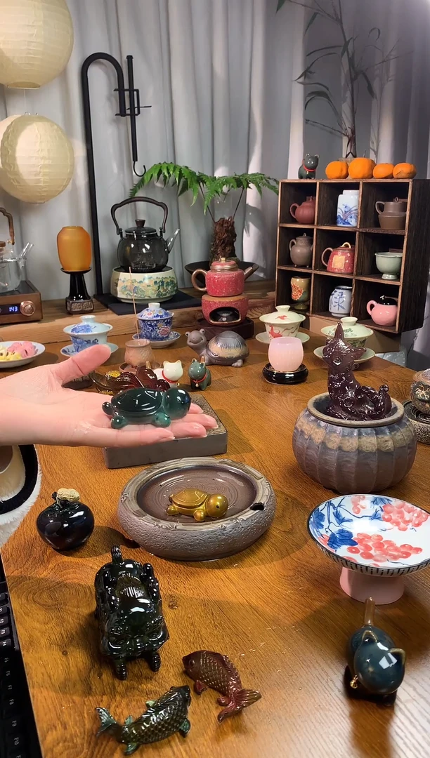 【闪购商品】绿色乌龟变色茶宠35465457567