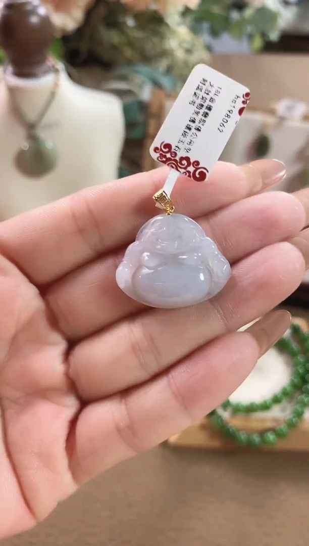 颈饰18K金镶嵌翡翠fs