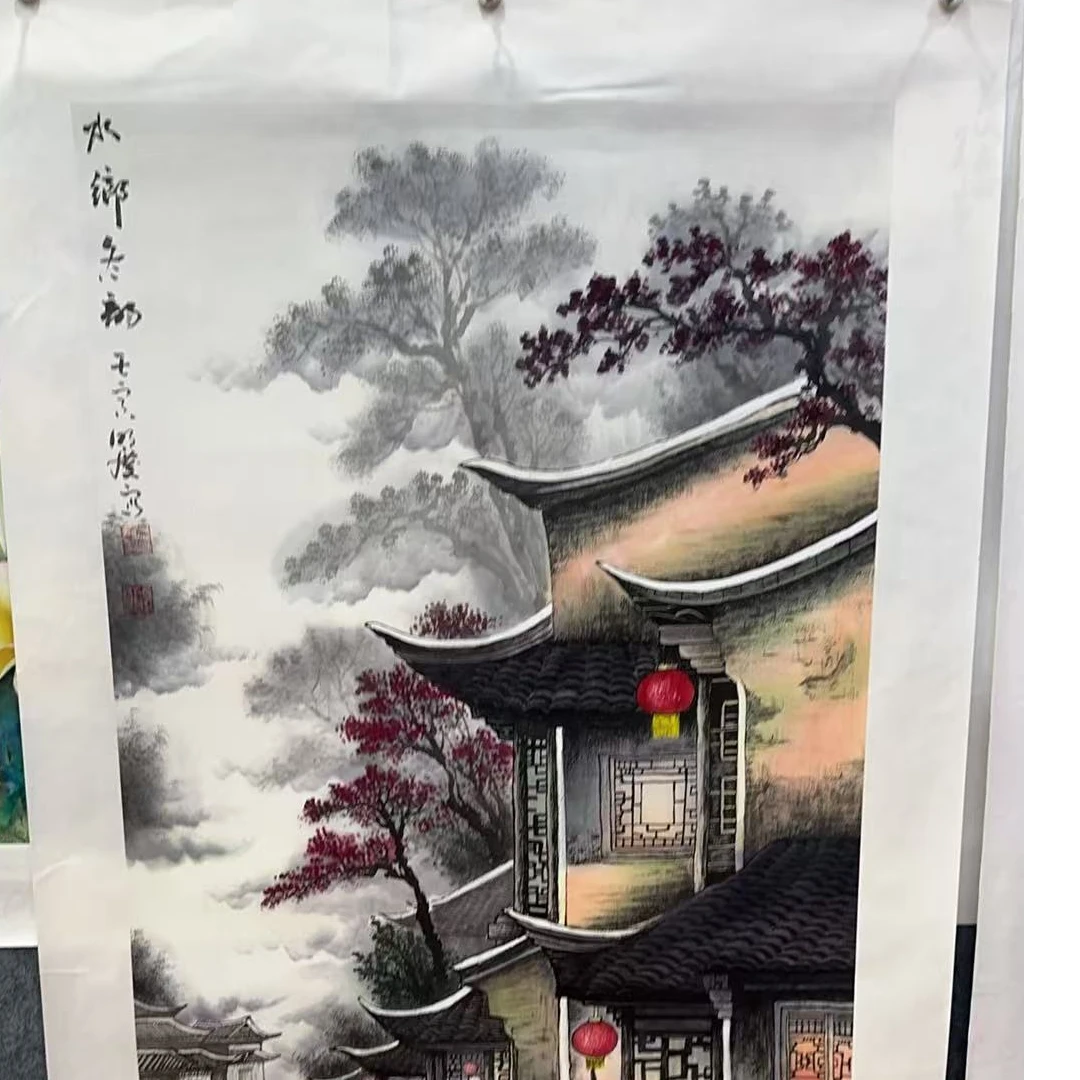 国画作品-徐明庆-四尺整张-水乡冬韵