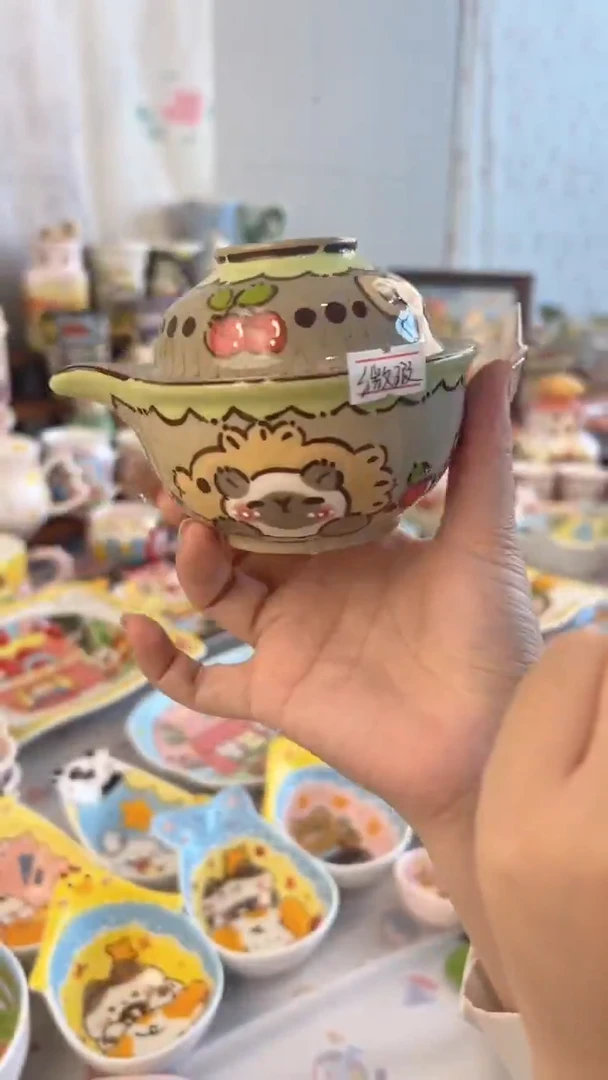 杯子陶景德镇手绘微瑕处理