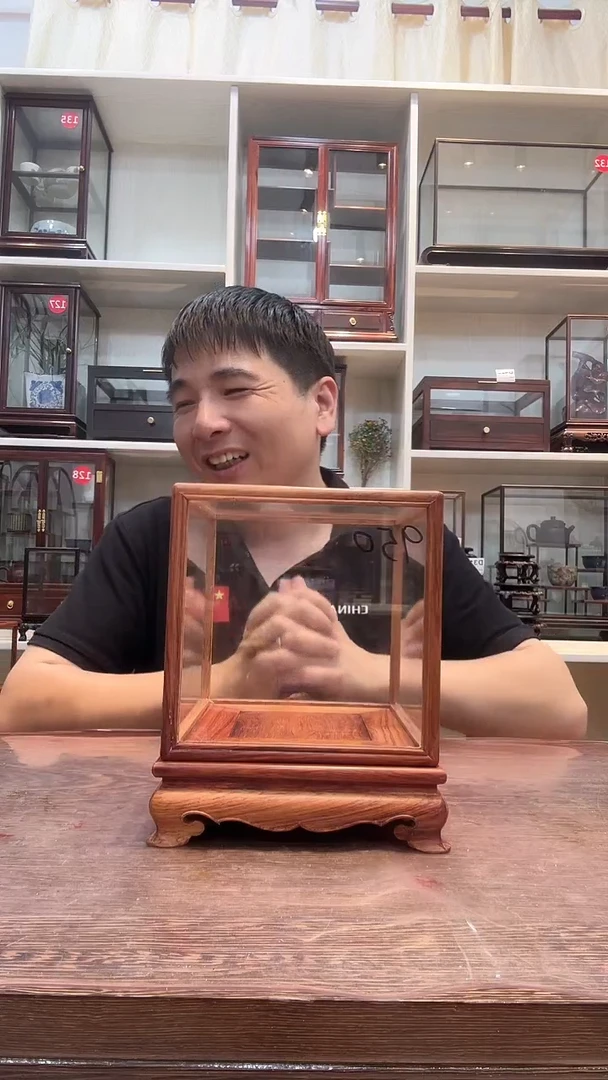 红酸枝木类15*15*15玻璃罩950