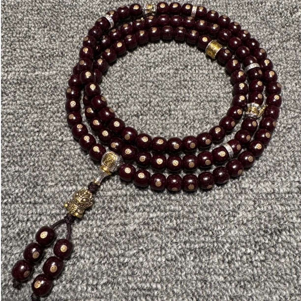 镶嵌万字福星月菩提脖挂9×8mm