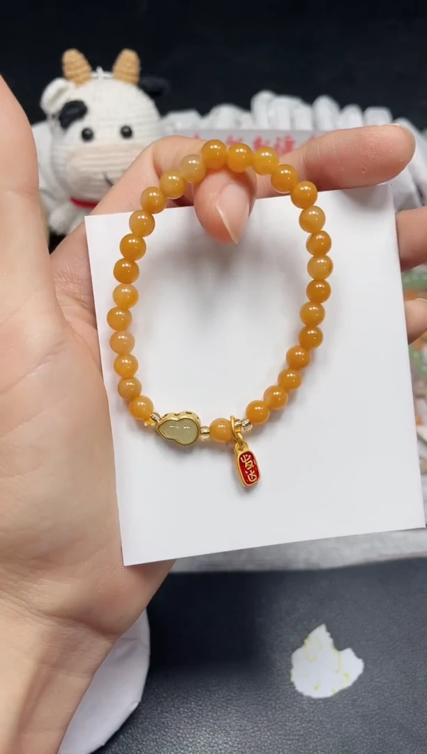 【闪购商品】石英质玉手链未镶嵌冰黄卡6
