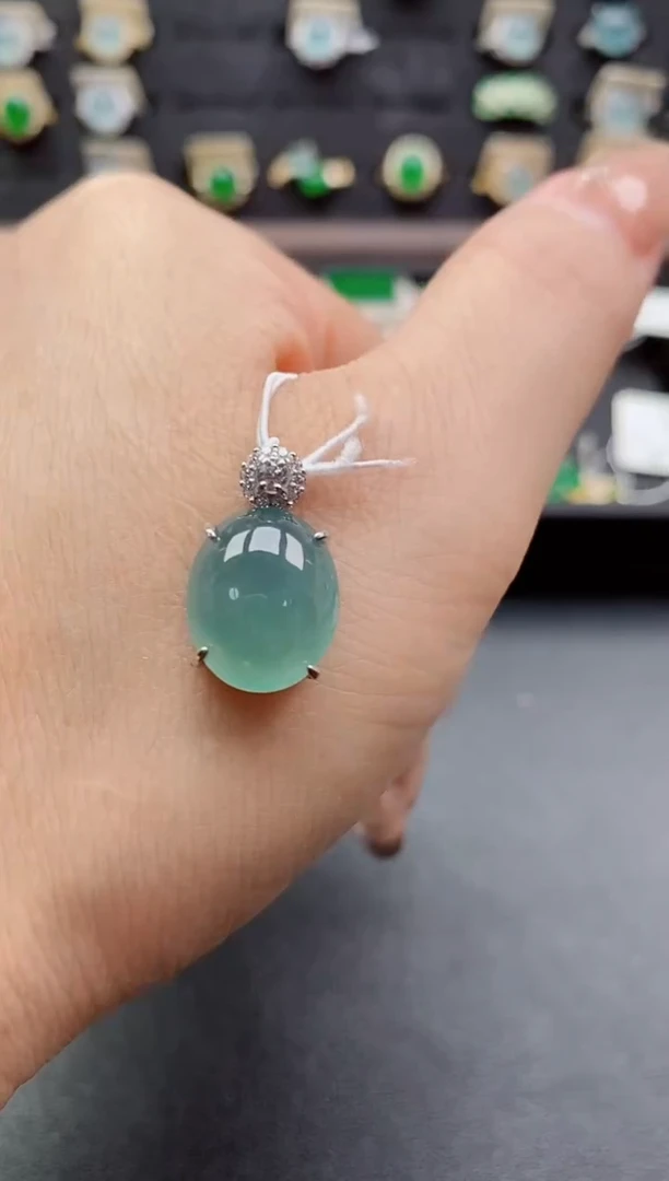 吊坠(不含链)银S925镶嵌翡翠1