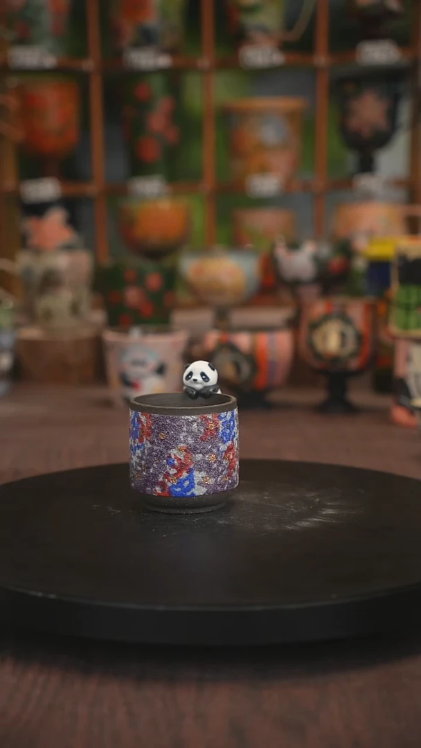 紫砂油画手绘釉下彩