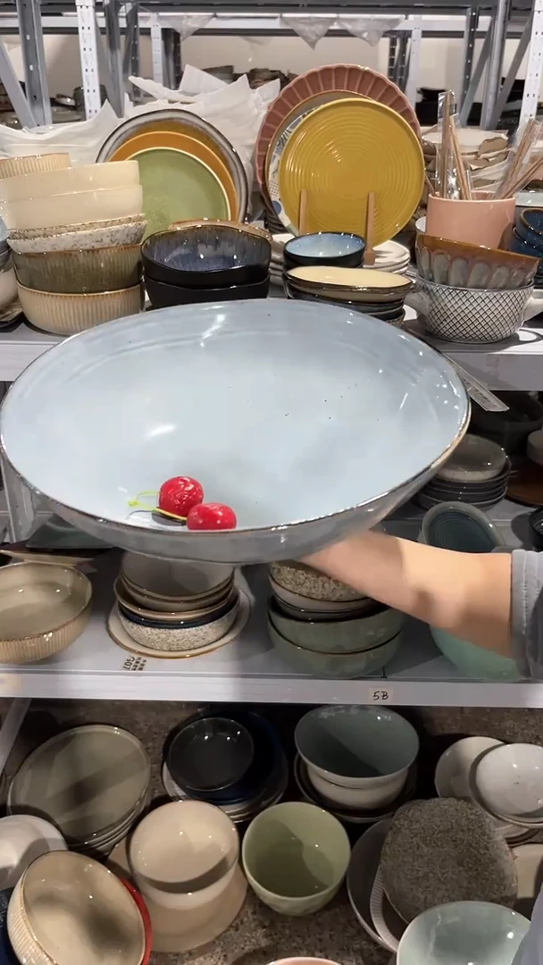 【闪购商品】瓷片外贸尾货瑕疵满20包邮X C4D大汤盆