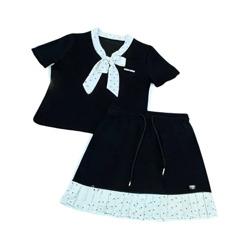 设计师款丨减龄系列>宽松版夏季透气T恤短裙休闲套装