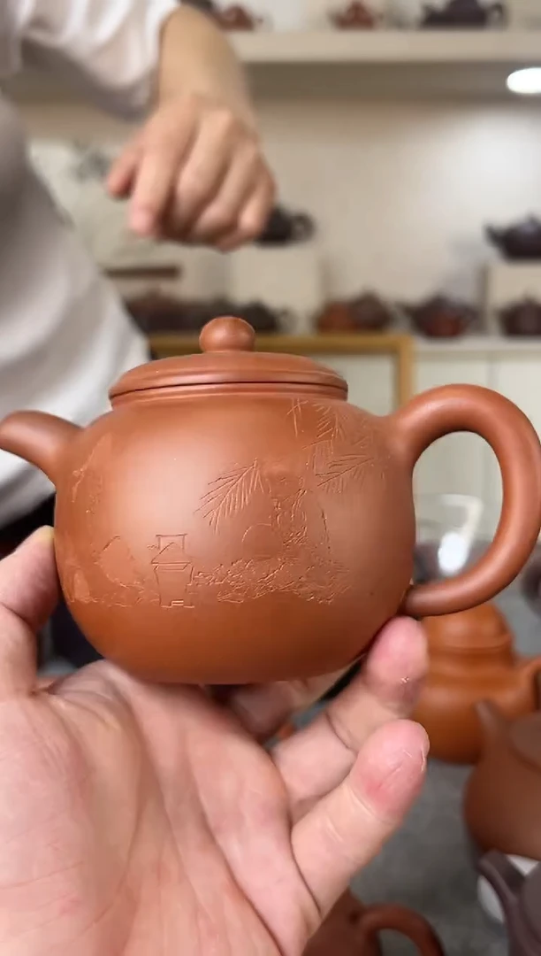 茶壶紫砂匏樽 清水泥 半手工