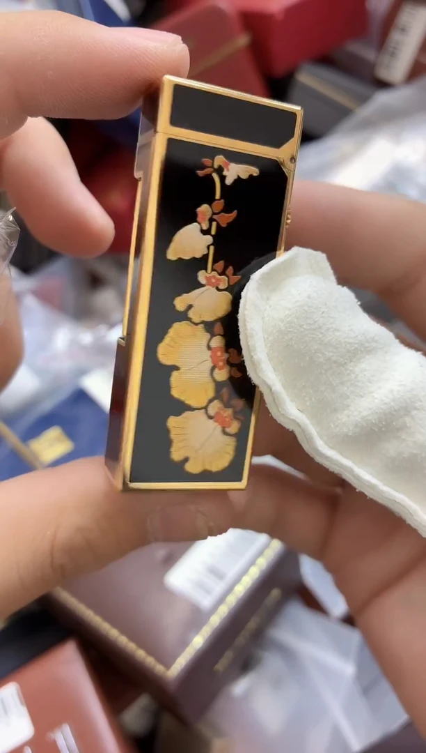 五代黑漆浮世绘打火机