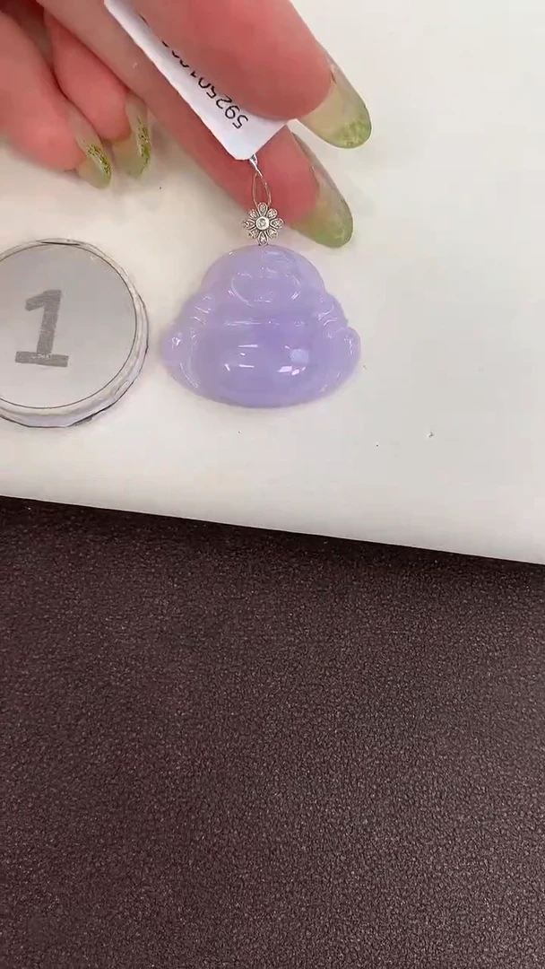 颈饰18K金镶嵌翡翠天然缅甸a货翡翠