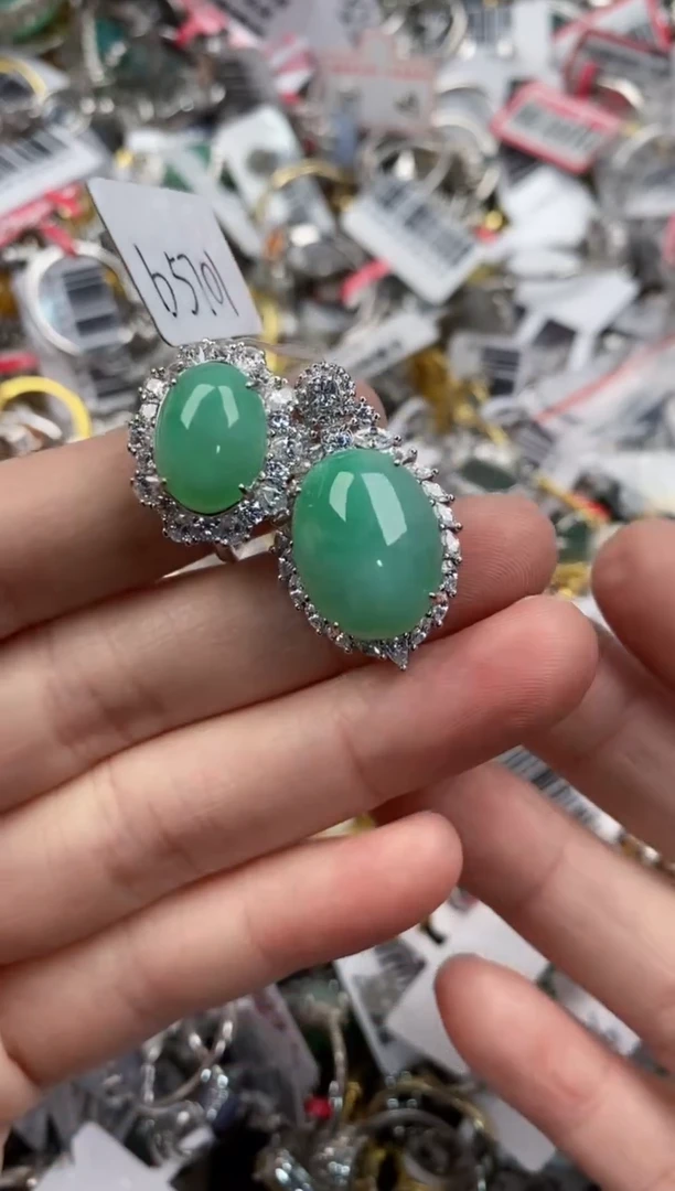 银S925镶嵌戒指翡翠11-11-11----8