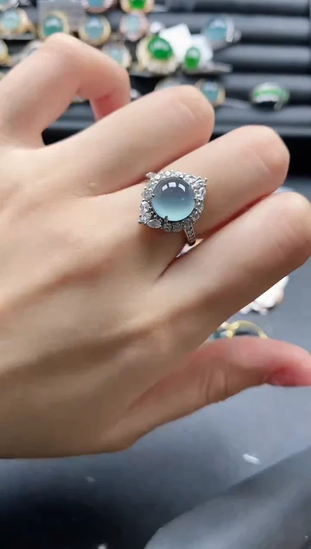 【闪购商品】翡翠戒指银S925镶嵌1111