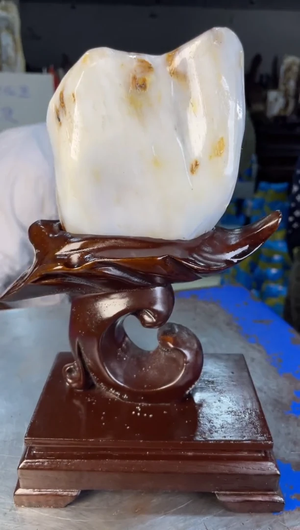 未镶嵌摆件硅化玉14