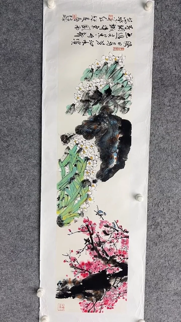 国画李纲-4平尺-花鸟国画-金