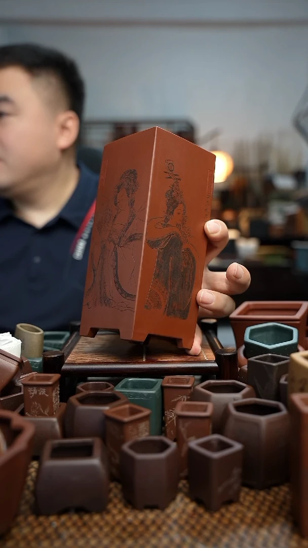 紫砂花盆長木軒精品紫砂