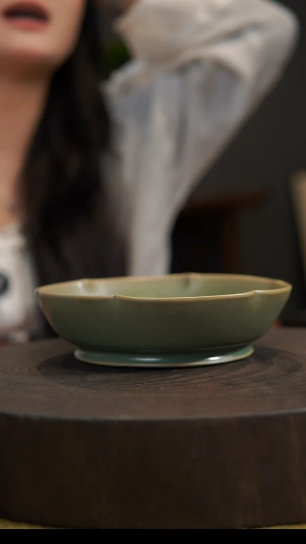 杯子葵口洗 汝州原产地  原矿老釉