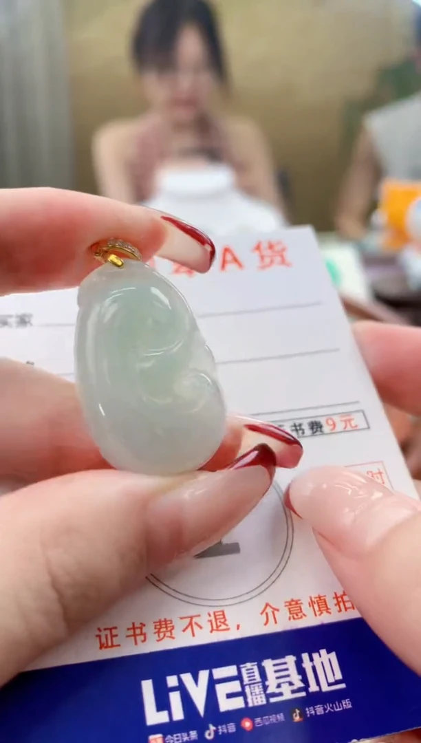 颈饰未镶嵌翡翠天然A货翡翠挂件