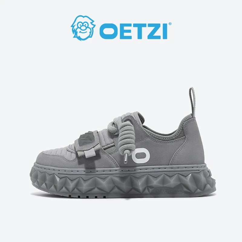 OETZI冰人奥兹鞋丑萌牛剖层新款厚底低帮鞋休闲鞋
