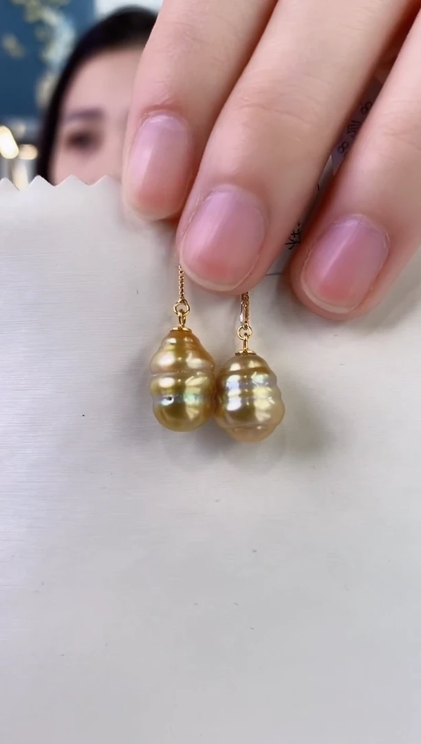 【闪购商品】海水珍珠耳饰银S925镶嵌9-10海水珍珠耳饰