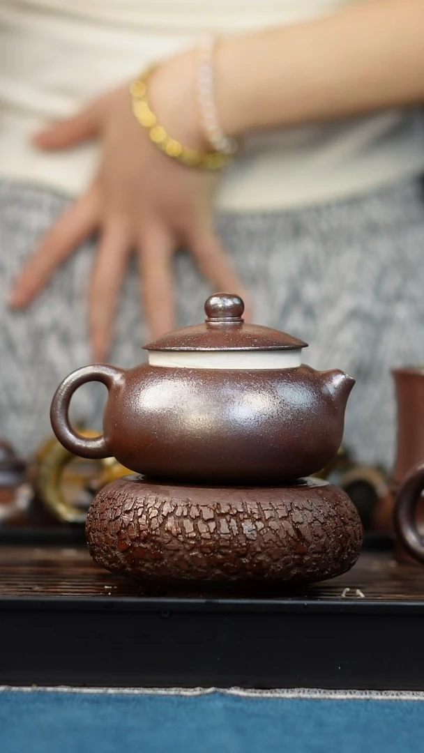 茶壶紫砂柴烧紫砂扁西施180-200cc